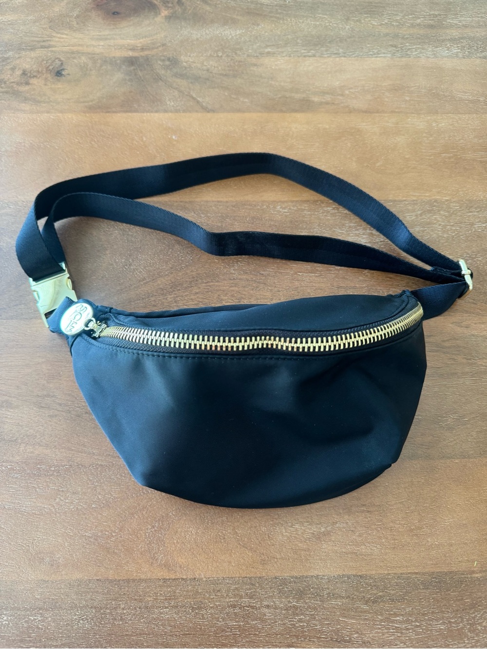 Stoney Clover Lane Noir Fanny Pack with Gold Hardware